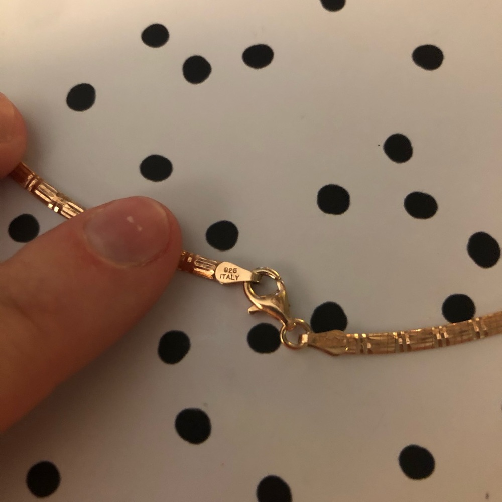 Rose gold choker necklace